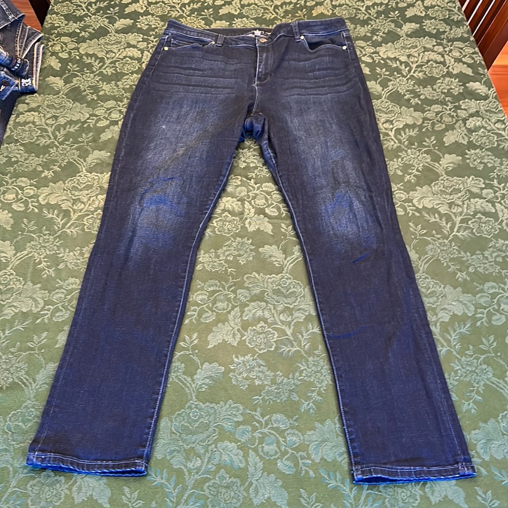 Soho high waist skinny dark denim Jean pants size 18 tall good condition